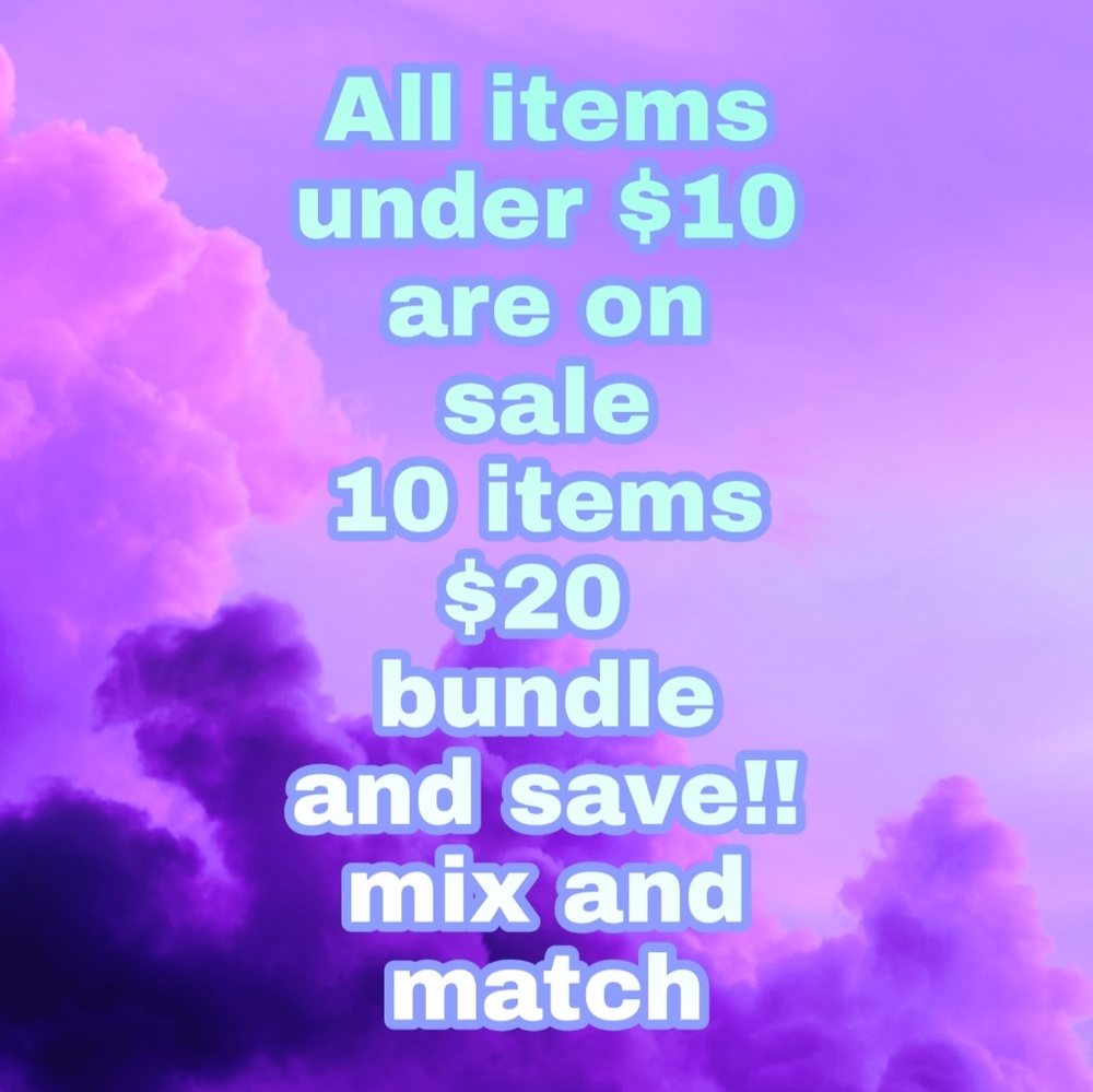 All items $10 and under bundle 10 for $20